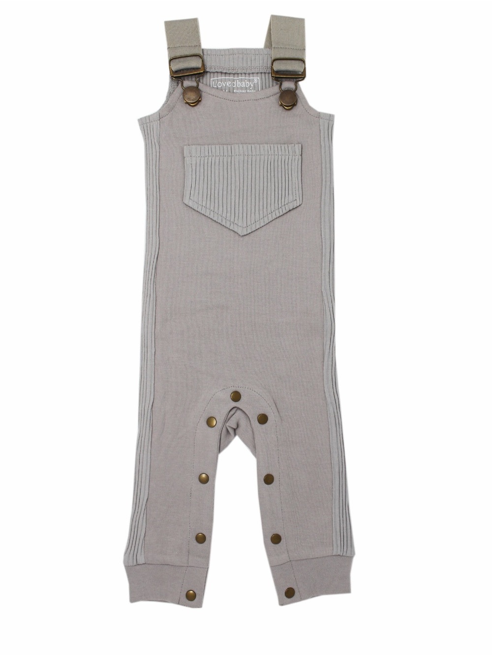 2T NWT L’ovedbaby Ribbed Overalls- Light Gray